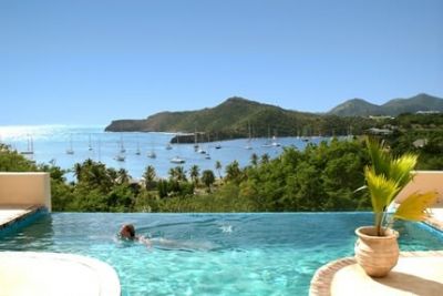 Lime Hill Villa infinity pool overlooking bay