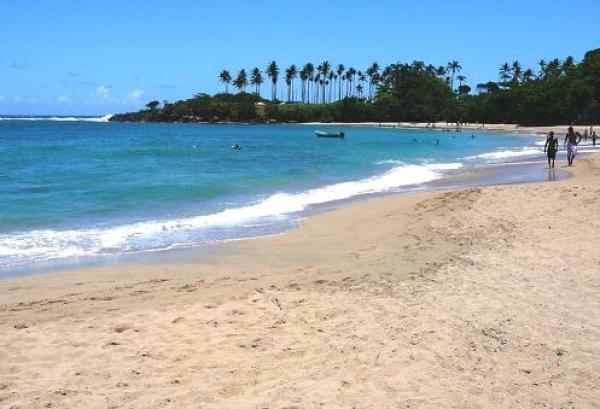 Cofresi Beach has gentle surf protected by a reef