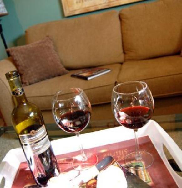Living Area with Wine