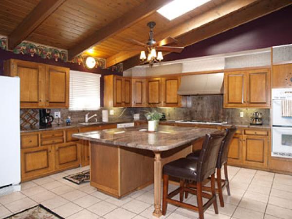 Huge Kitchen with large granite island, seat 10