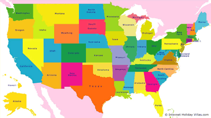 holiday villas USA map