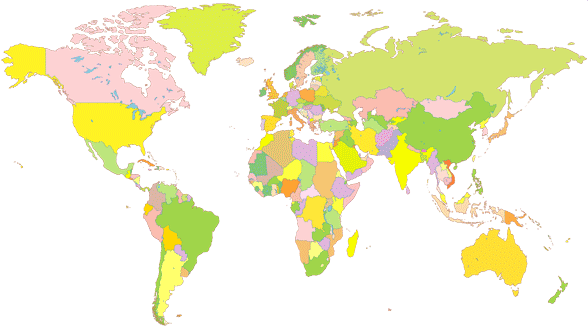holiday location world map