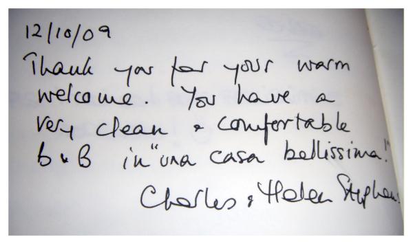 Guest book....