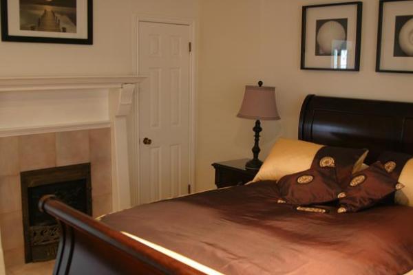 Queen Bedroom with Wood Burning Fireplace