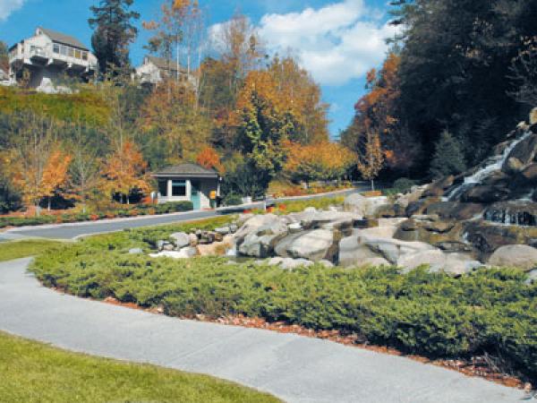 Road View with Garden