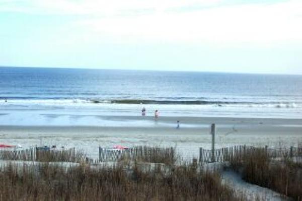 View of the pool from the deck