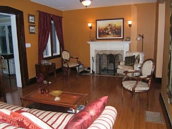 Wood Burning Fire Place in Living Room