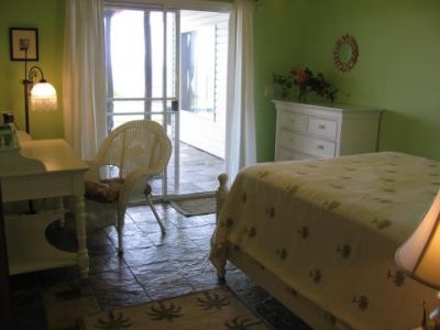Bedroom with tropical design theme