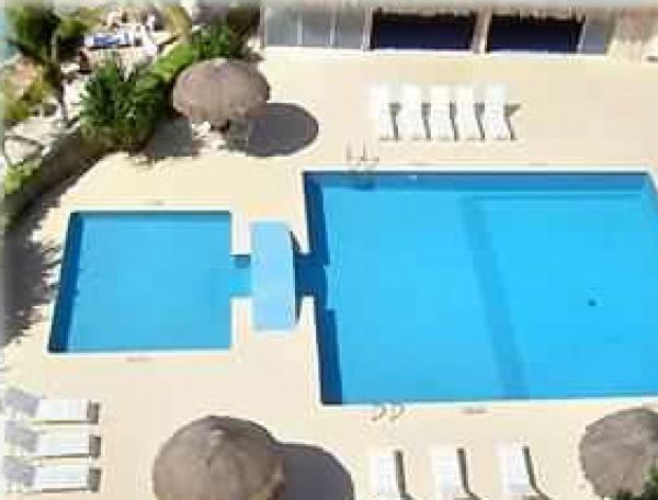 The pool and snack/drink palapa 