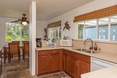 Kitchen to dining area view