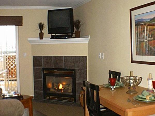 Cozy up to a warm fireplace
