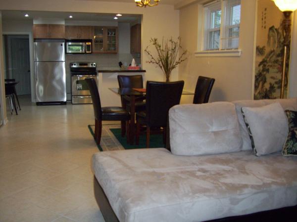 Dining/Kitchen view from Living area