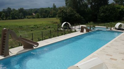 Pool with 2 slides
