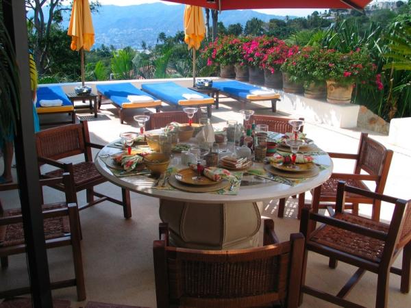 Table by the Pool