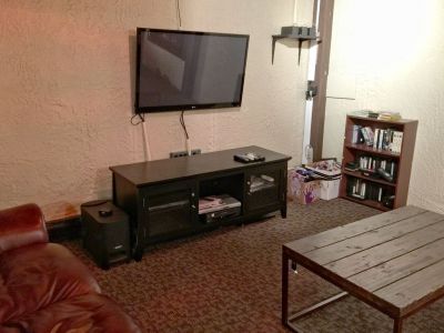 Lounge area with TV