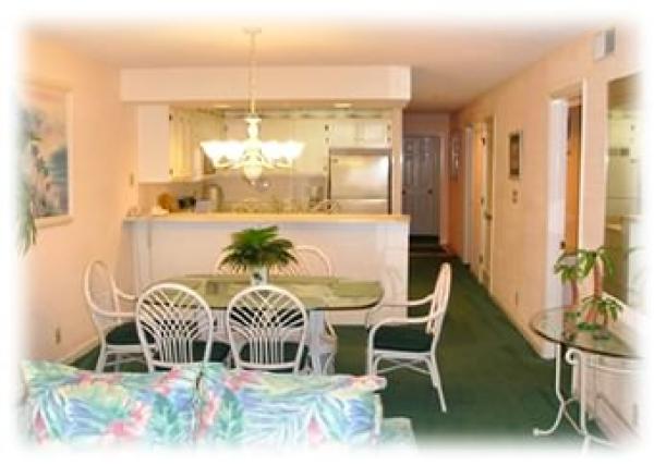 View of living room and dining room