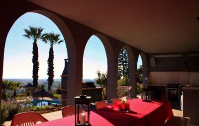 Covered dining area