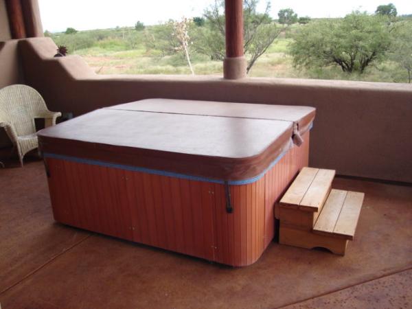 spa on patio
