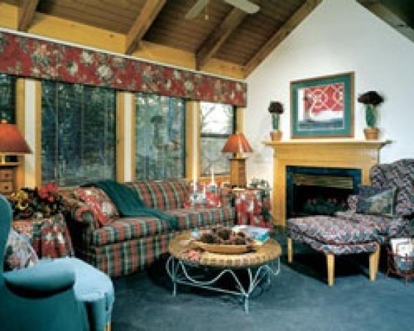 Spacious Living Room with Fireplace