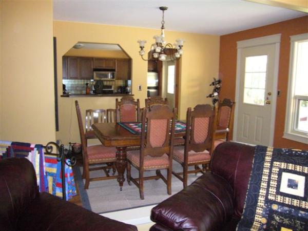 Living room and dining