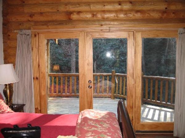 First floor master overlooking creek