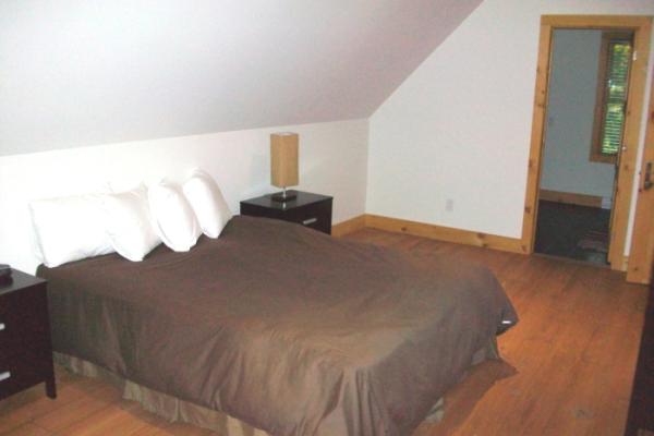 Master bedroom on top level with Queen