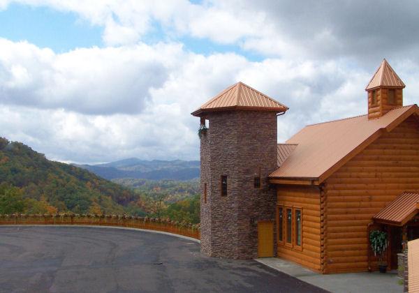 Another View of Cabin with Mountain