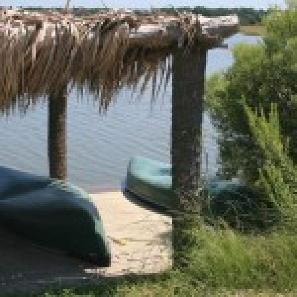 Public canoes at the canoe shelter