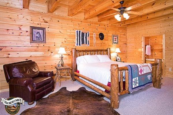 King Size Log Bed in Master Bedroom
