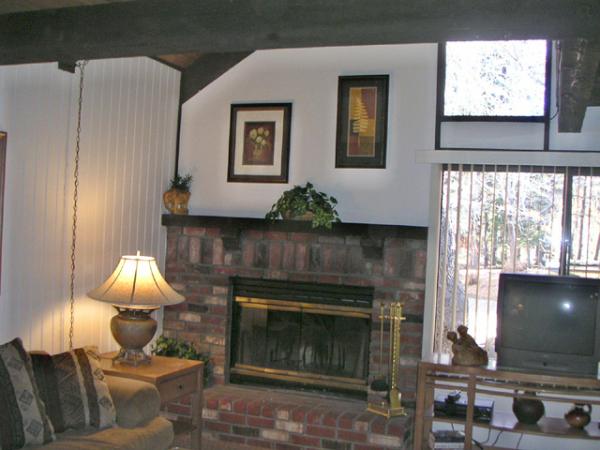 Great wood burning, gas lighting fireplace 